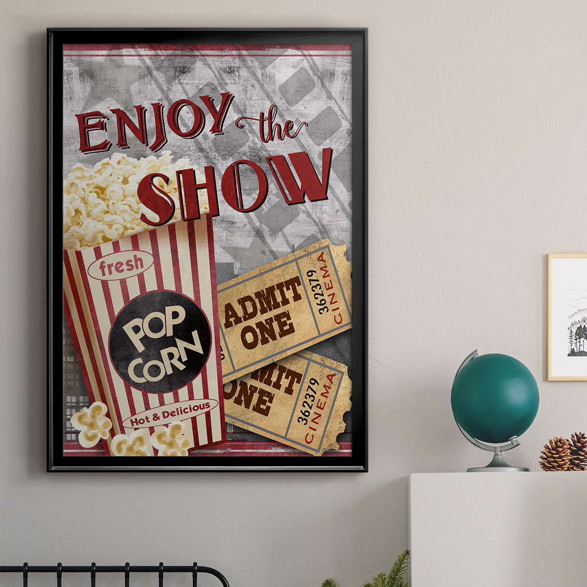 Movie Night I - Modern Framed Canvas Print