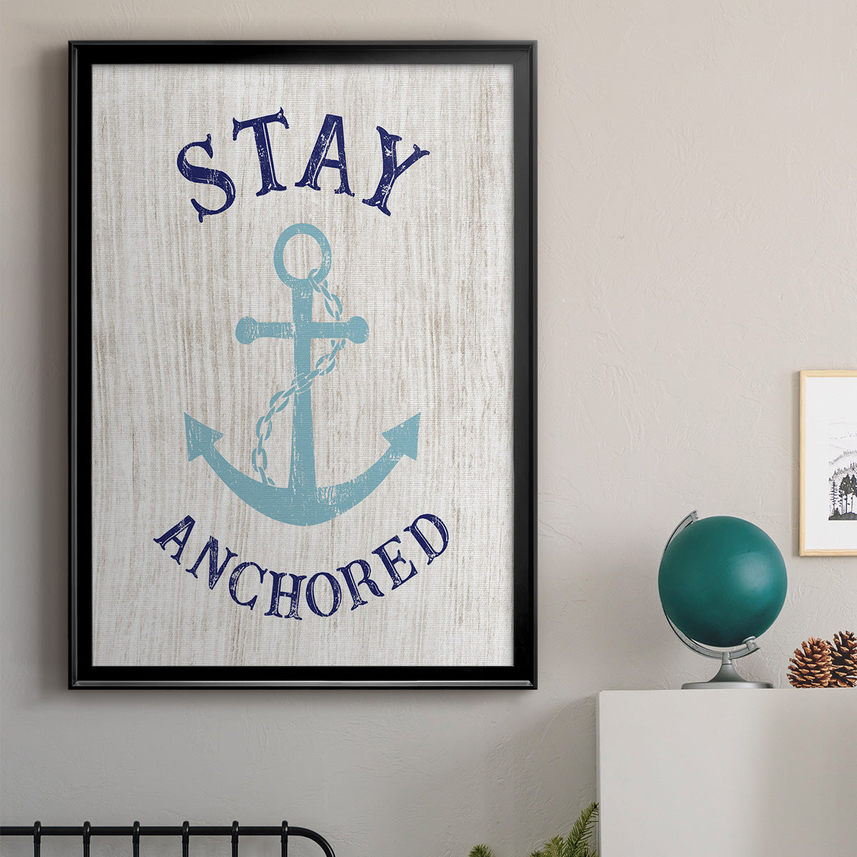 Stay Anchored - Modern Framed Canvas Print