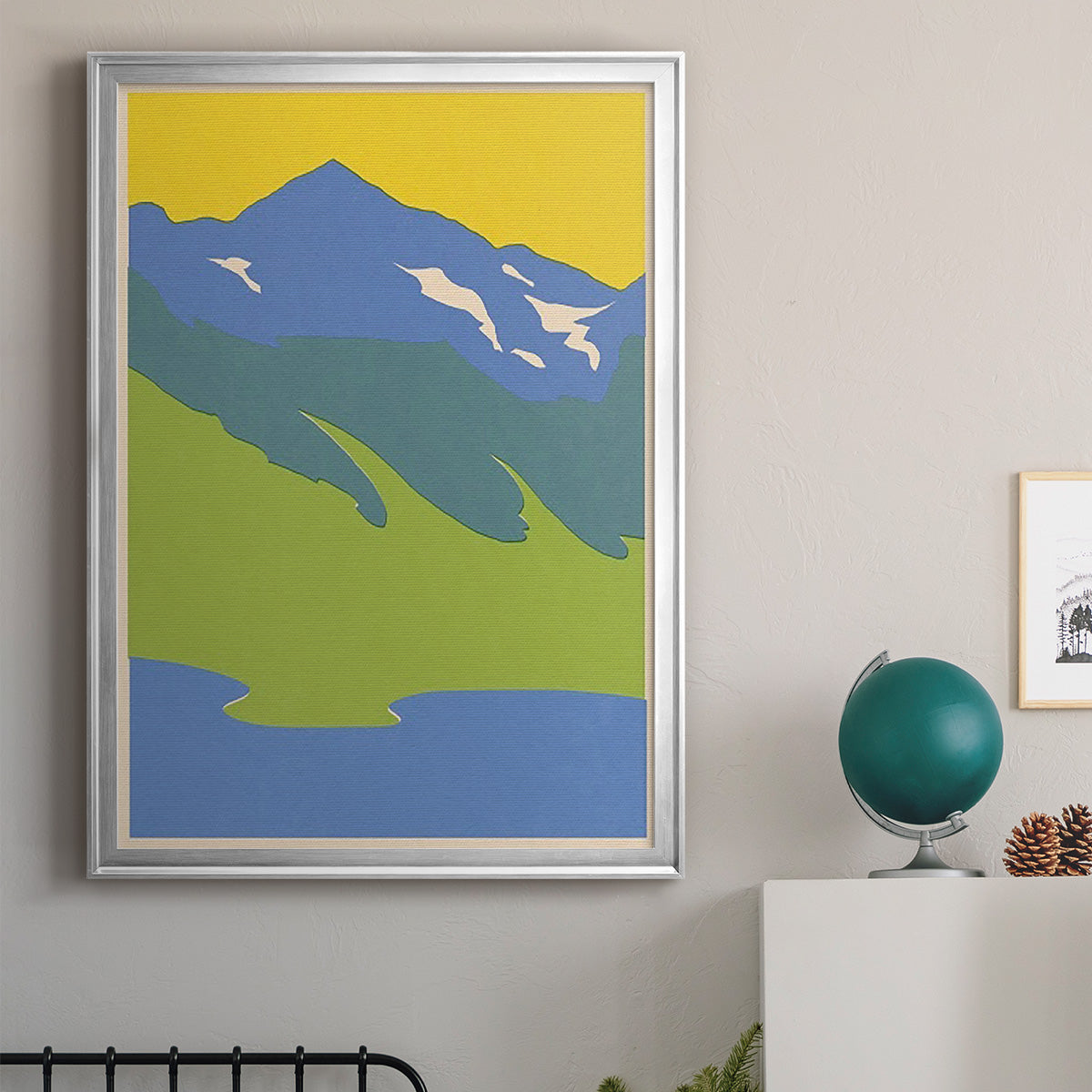 Bright Glacial Lake I - Modern Framed Canvas Print