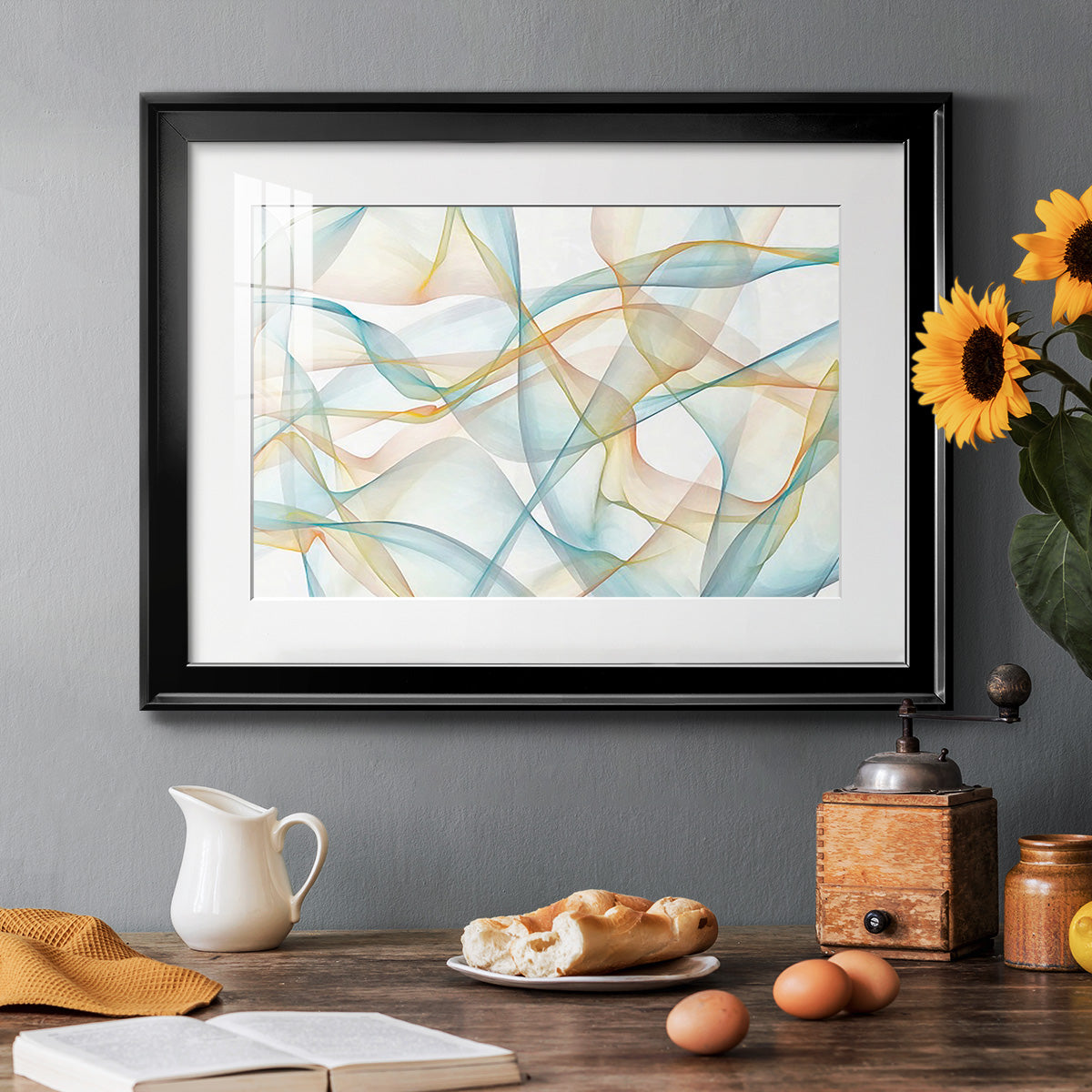 Curves and Waves VI - Modern Framed Art Print
