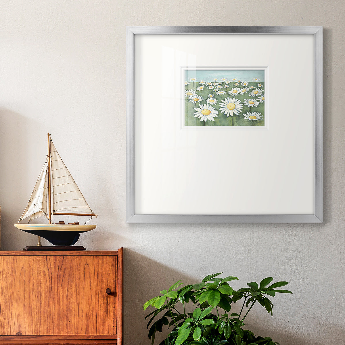 Field of Flowers- Premium Framed Print Double Matboard