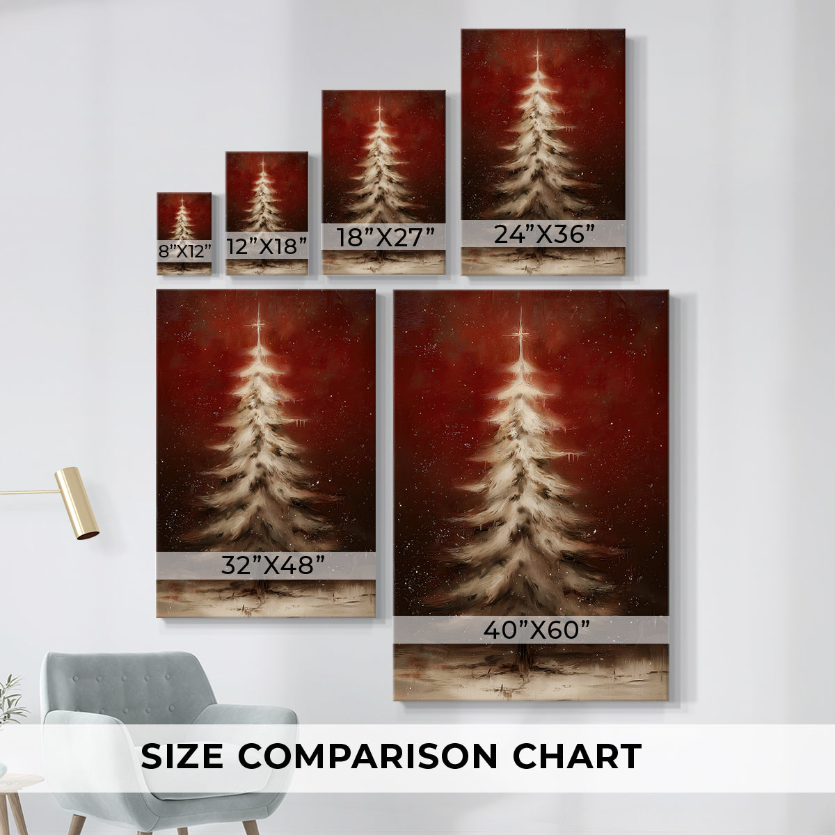 Cranberry Snow Green - Canvas Art Print