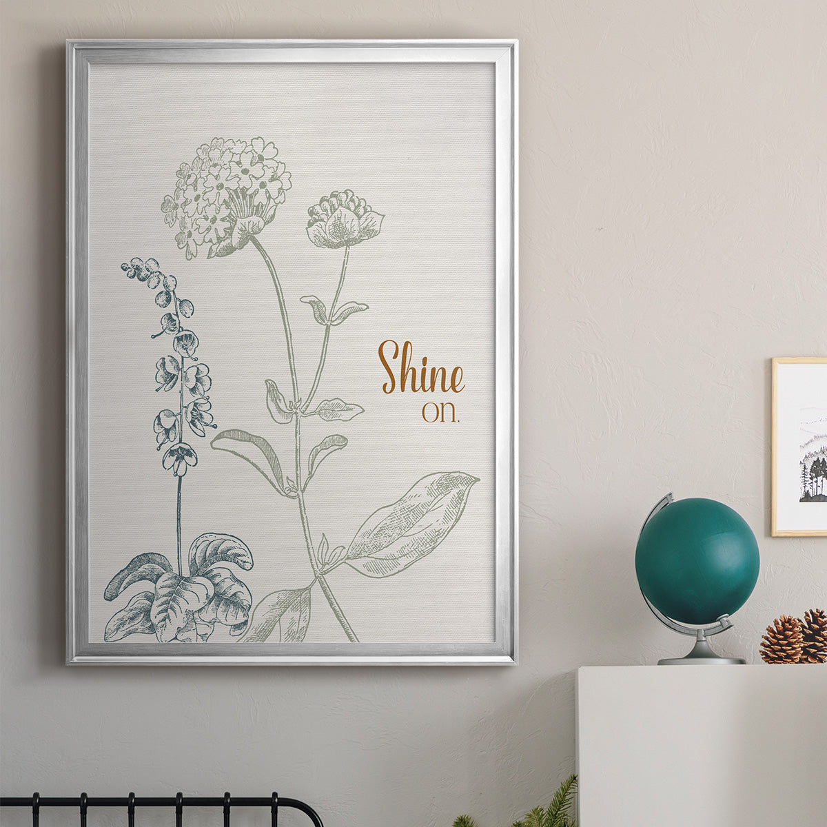 Shine On - Modern Framed Canvas Print