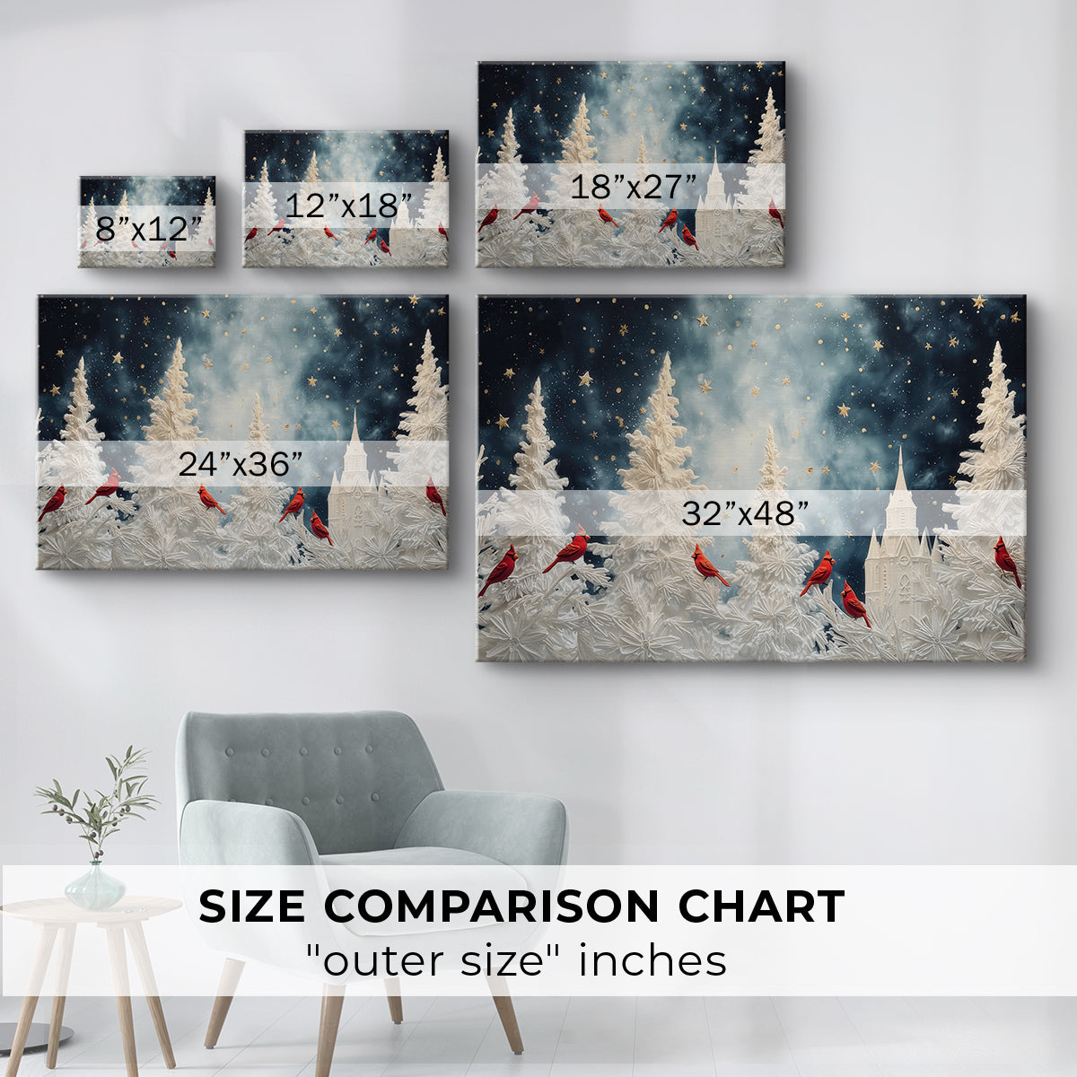Soft Linen Blessing of Fir - Canvas Art Print