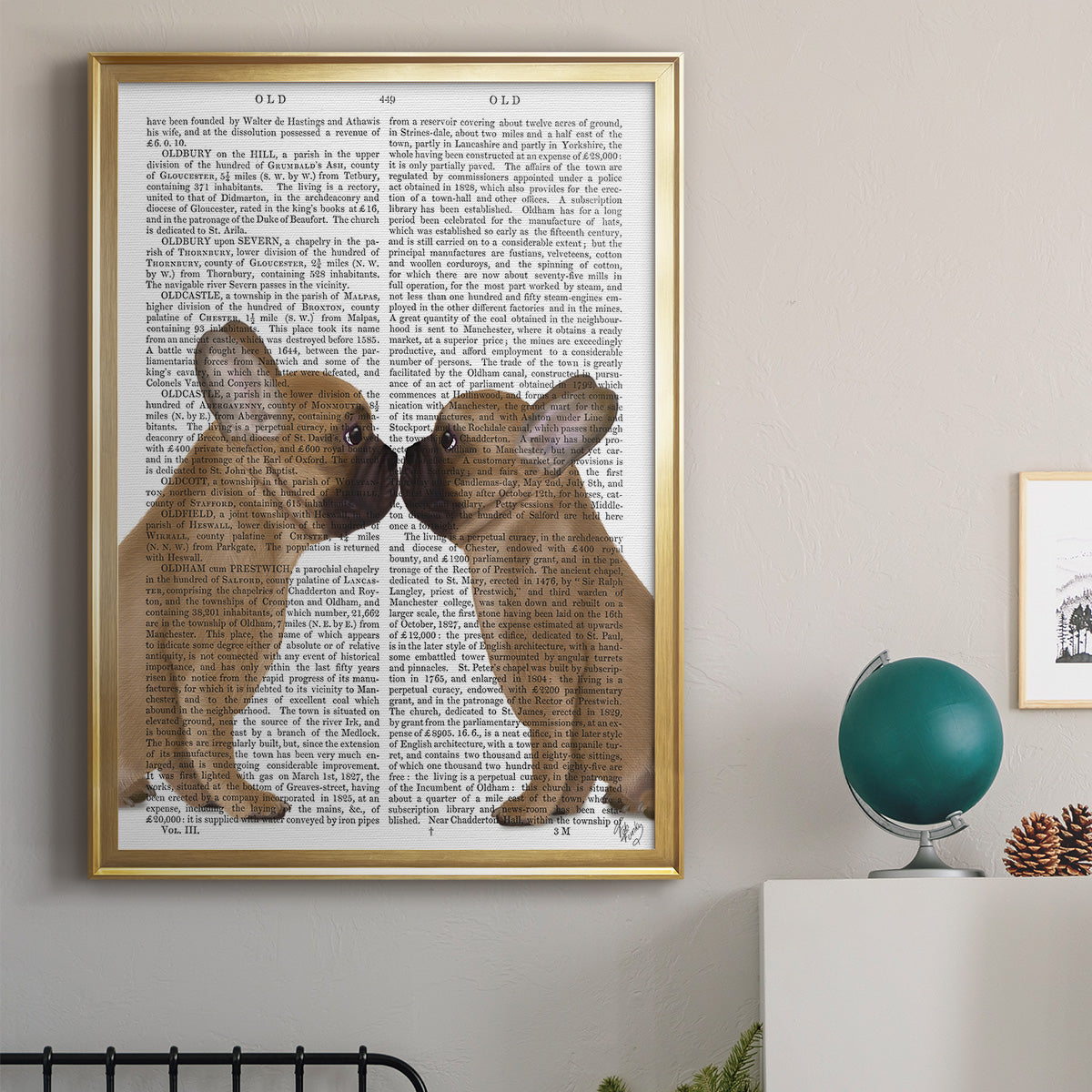 French Kiss Close Up - Modern Framed Canvas Print