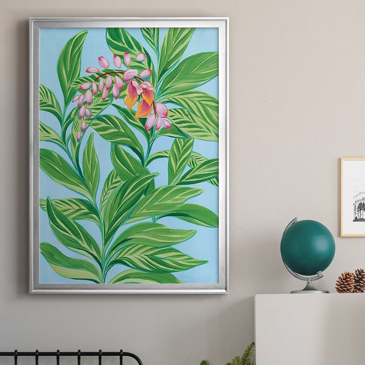 Tropical Shell Ginger I - Modern Framed Canvas Print