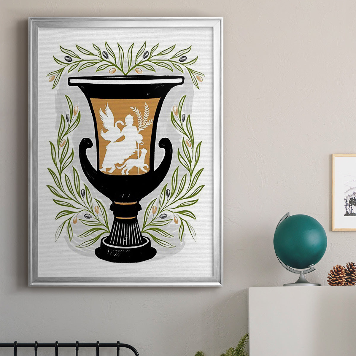 Greek Vases I - Modern Framed Canvas Print