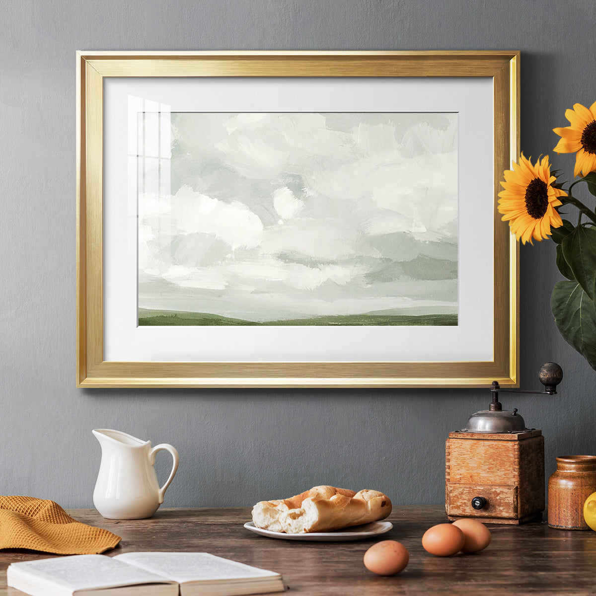 Gray Stone Sky IV - Modern Framed Art Print