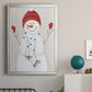 Festive Snowman III - Modern Framed Canvas Print