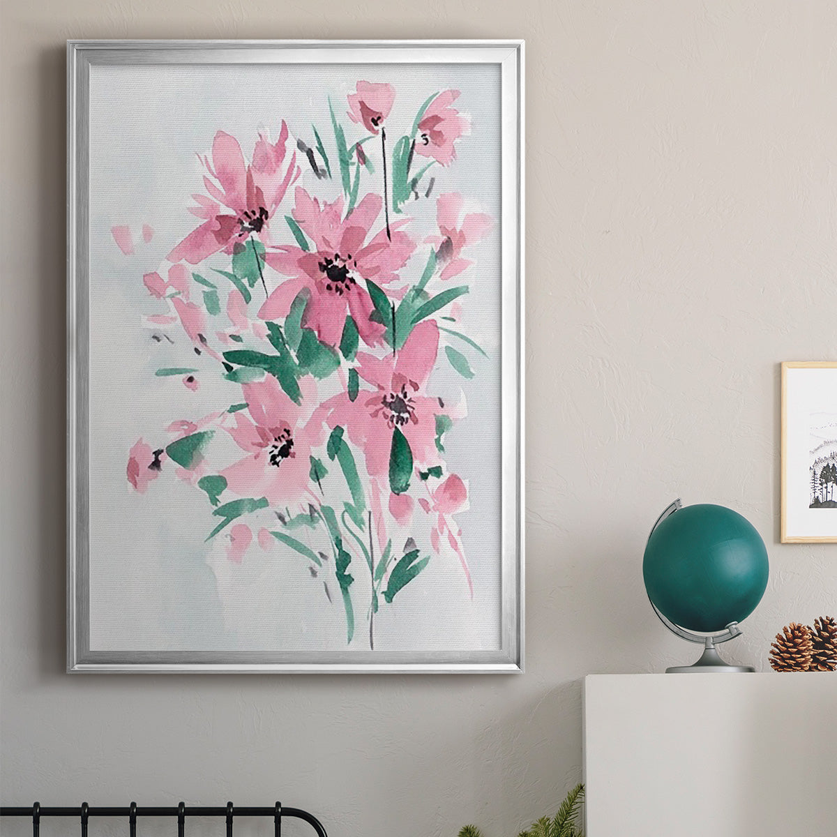 Posy Blooms III - Modern Framed Canvas Print