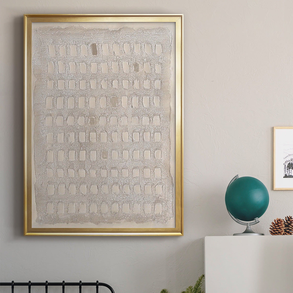 Pearl Punch Card I - Modern Framed Canvas Print