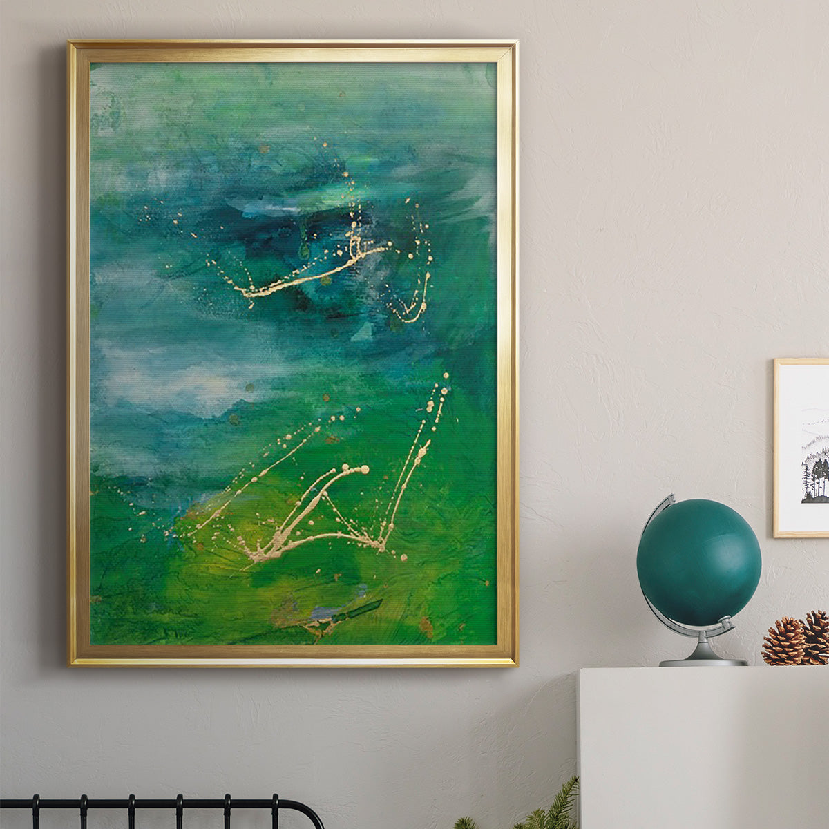 Peaceful Diptych I - Modern Framed Canvas Print