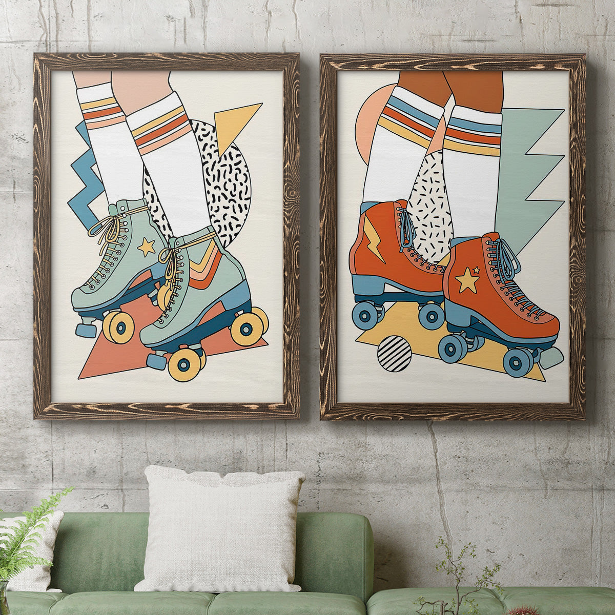 Let it Roll I - Premium Framed Canvas 2 Piece Set - Ready to Hang