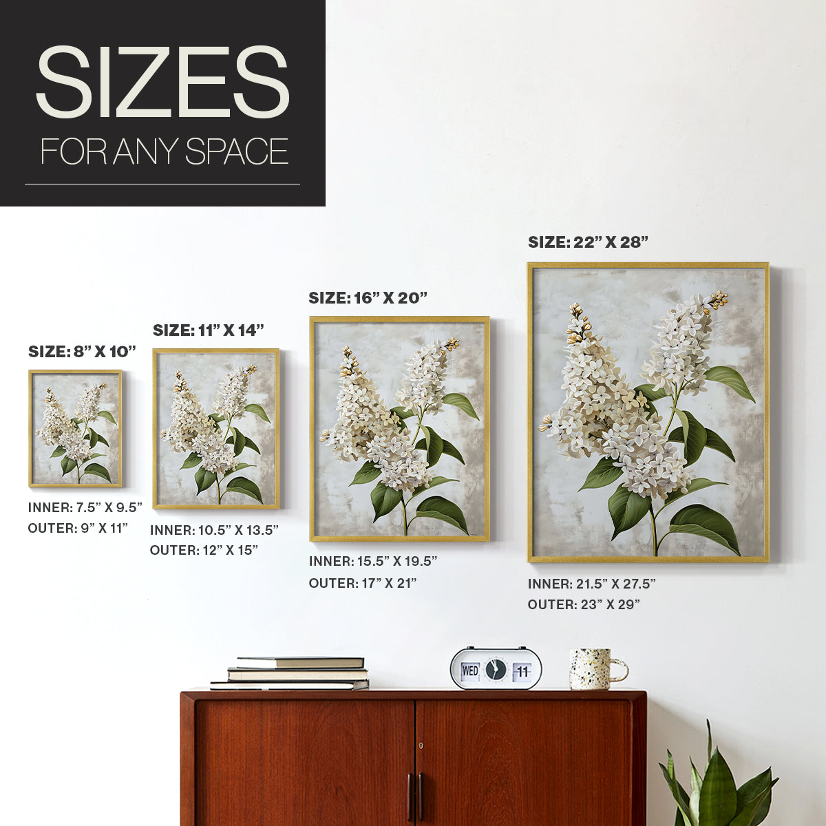 Floral Study Series LXXXVII - Restickable Framed Art Set