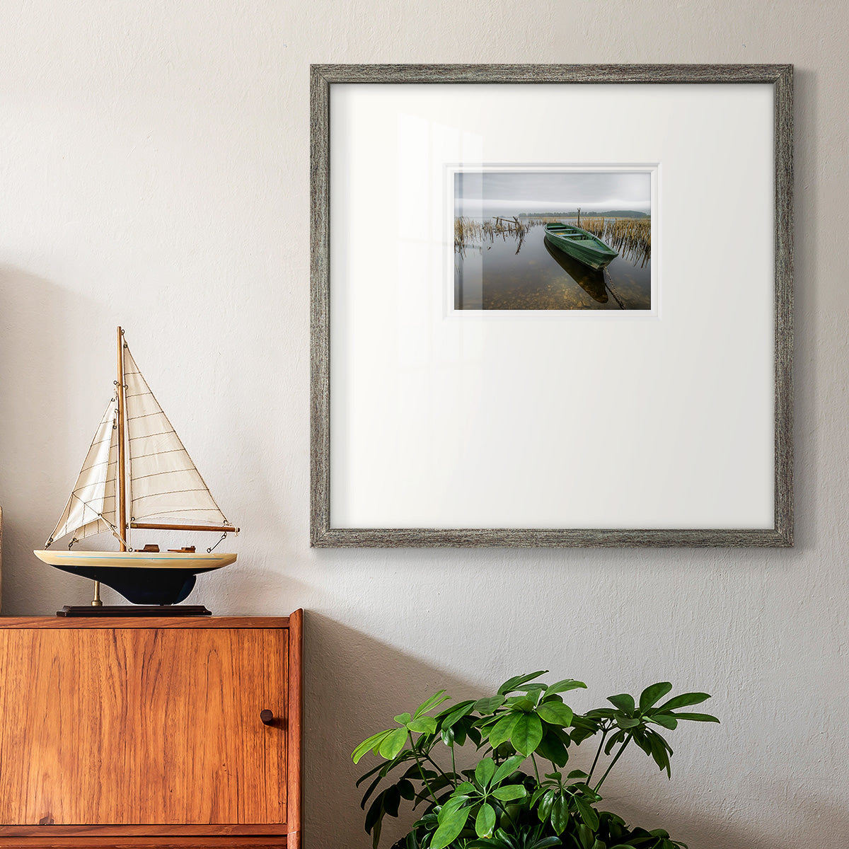 Green One Premium Framed Print Double Matboard