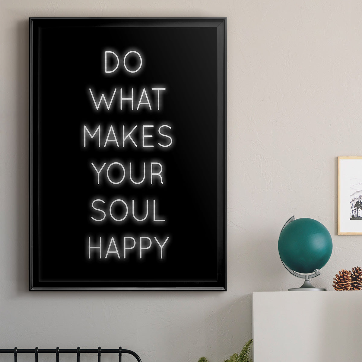 Soul Happy - Modern Framed Canvas Print