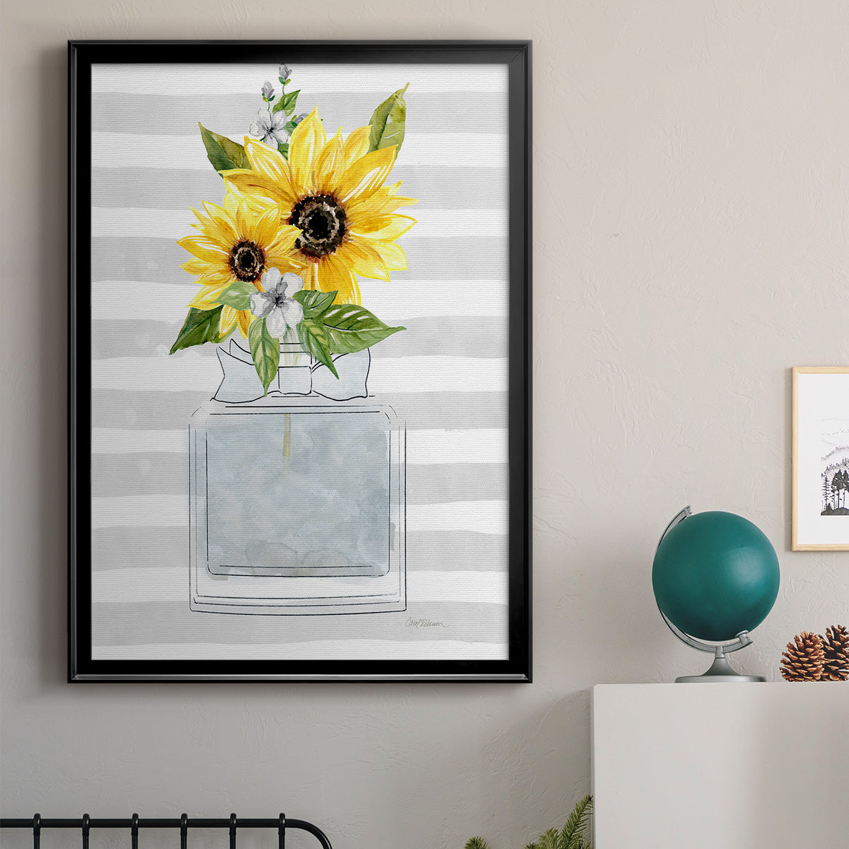 Sunflower Perfume II - Modern Framed Canvas Print