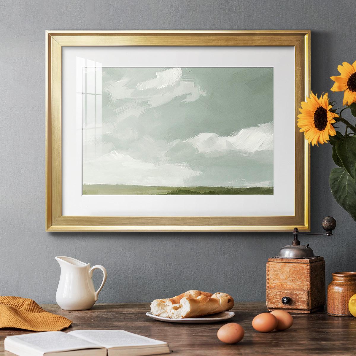 Gray Stone Sky II - Modern Framed Art Print
