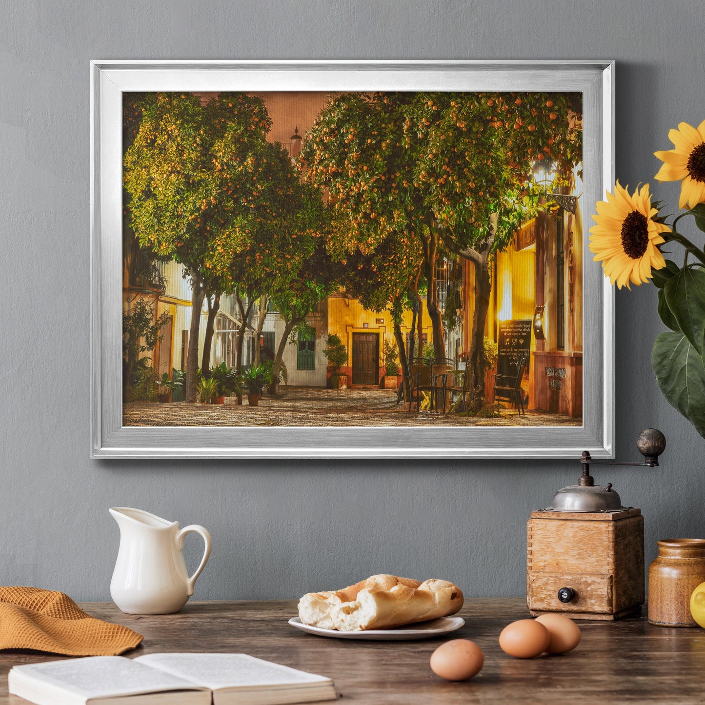 Night in Sevilla - Modern Framed Canvas Print