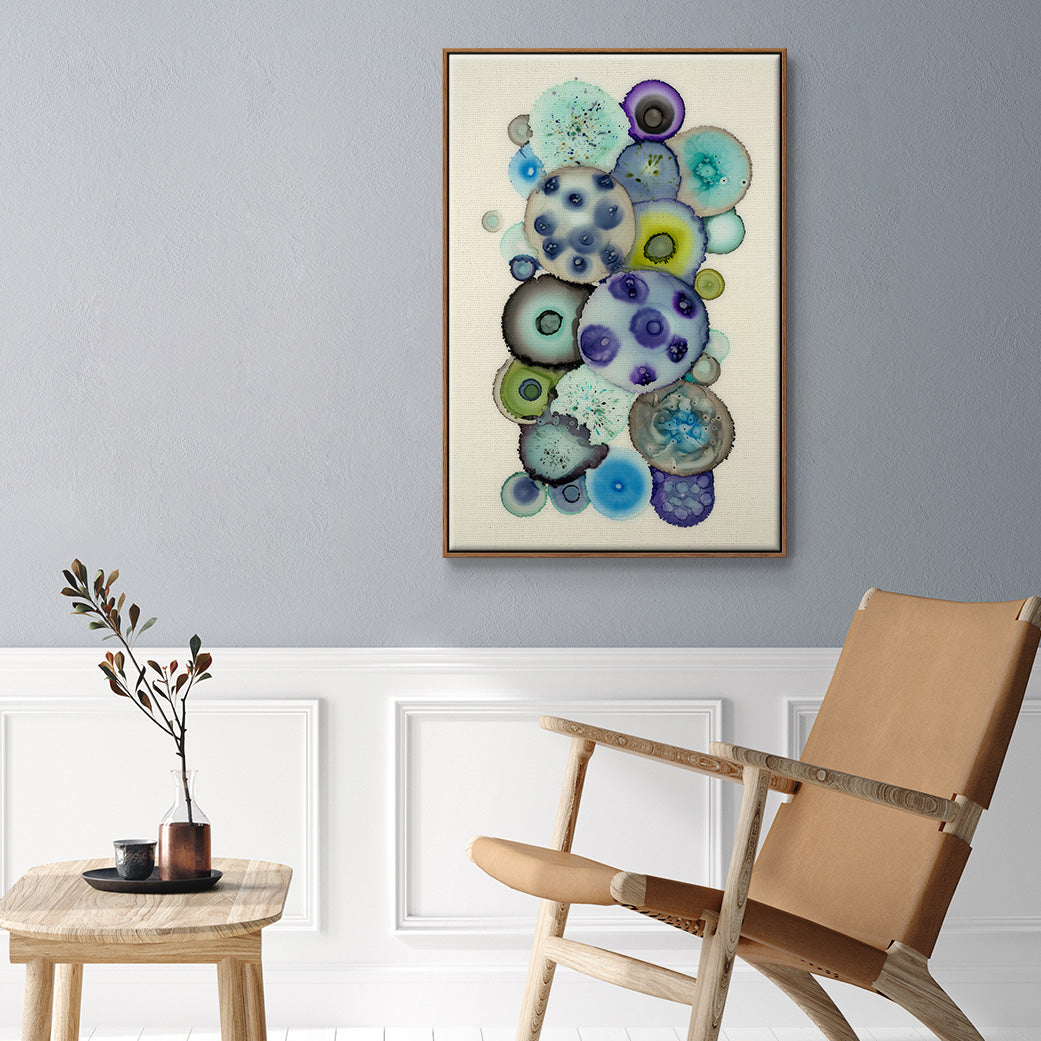 Geodes II - Framed Premium Gallery Wrapped Canvas L Frame - Ready to Hang