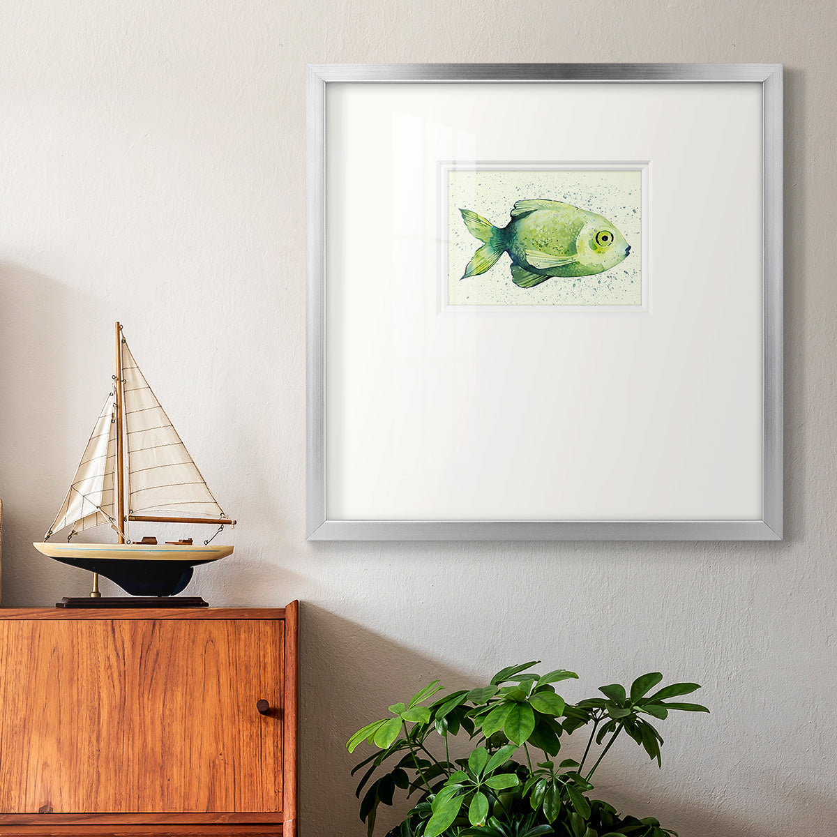 Speckled Freshwater Fish II Premium Framed Print Double Matboard