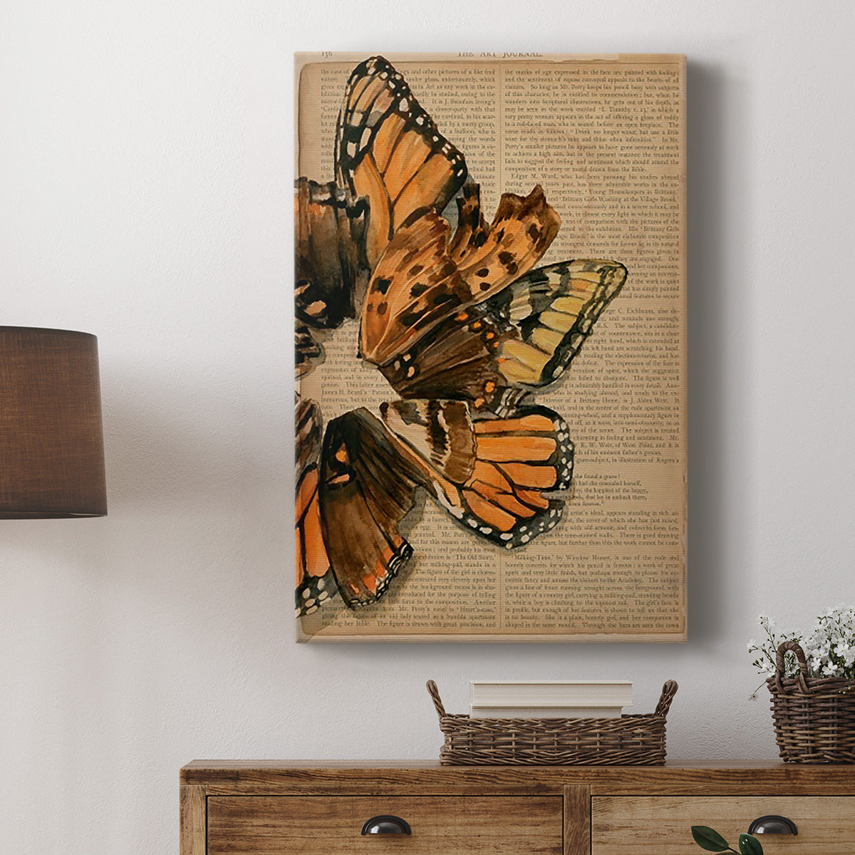 Winged Wreath I Premium Gallery Wrapped Canvas - Ready to Hang