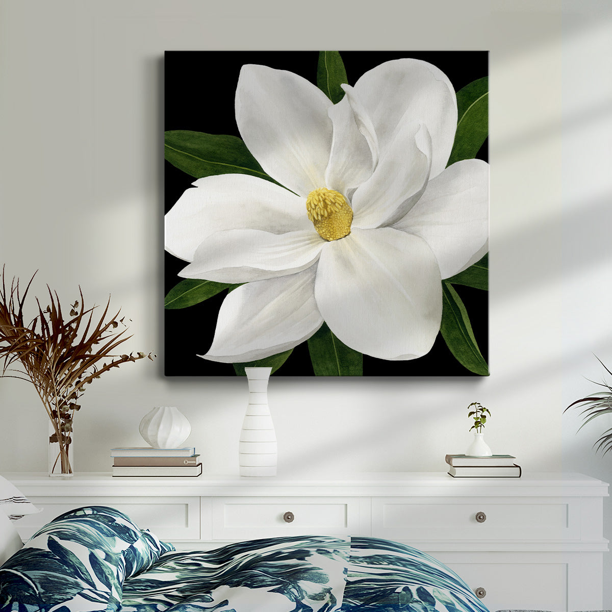 Midnight Magnolia II - Canvas Art Print