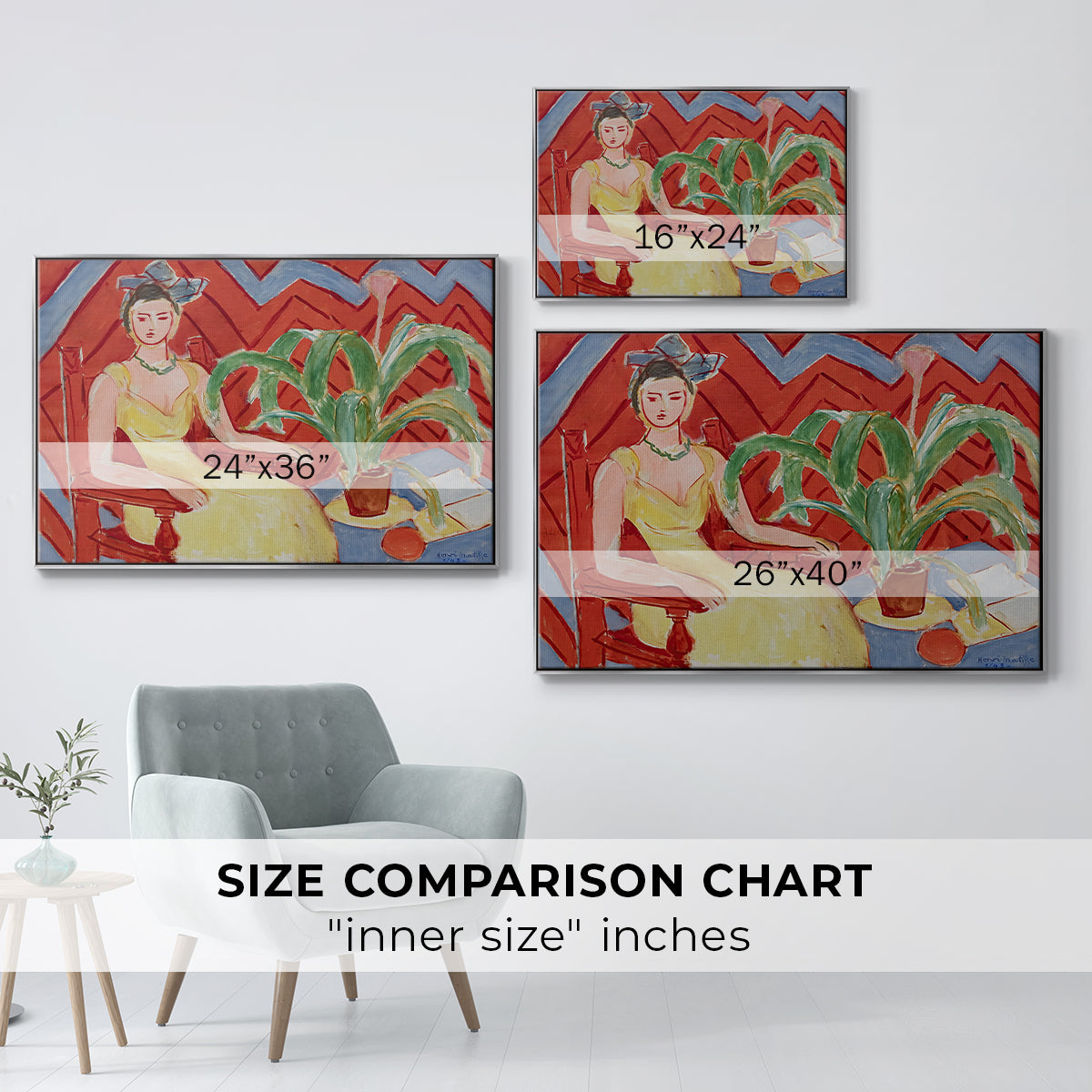 Michaella, 1943 - Floater Framed Canvas Print