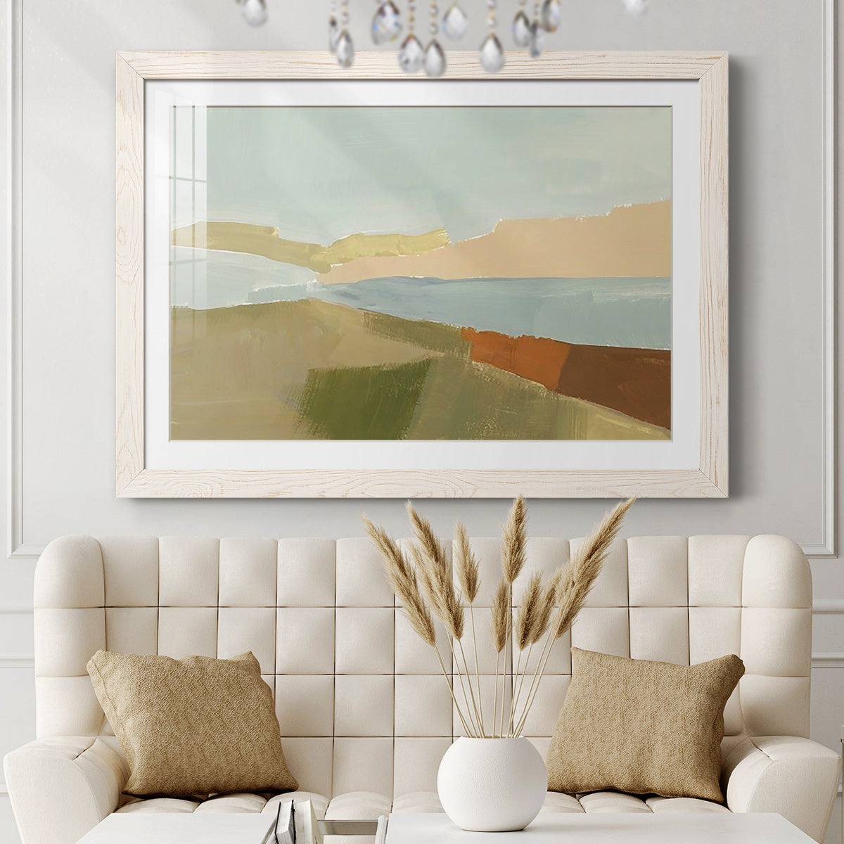 Stacked Landscape III - Barnwood Framed Art Print