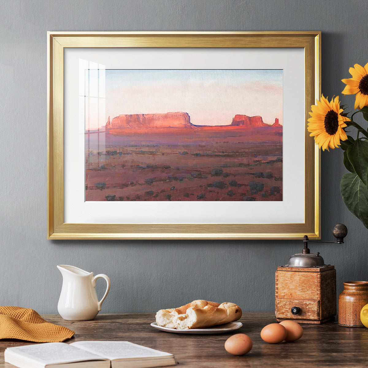 Red Rocks at Dusk I - Modern Framed Art Print