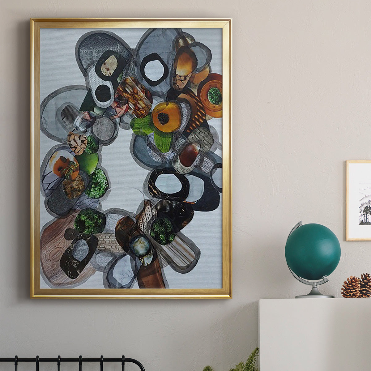 Amelia Island Stones - Modern Framed Canvas Print