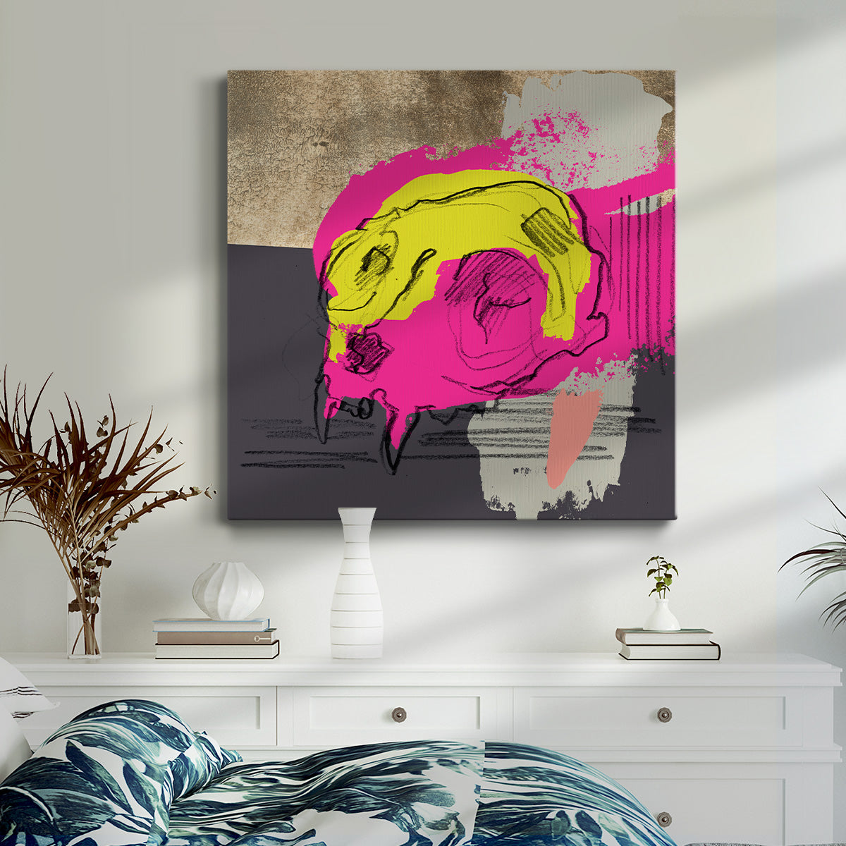 Mod Skull Collage IV - Canvas Art Print