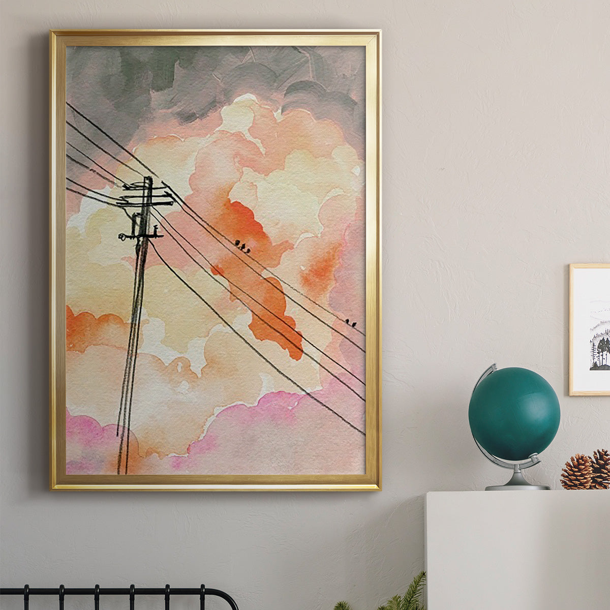 Cloudy Communication II - Modern Framed Canvas Print