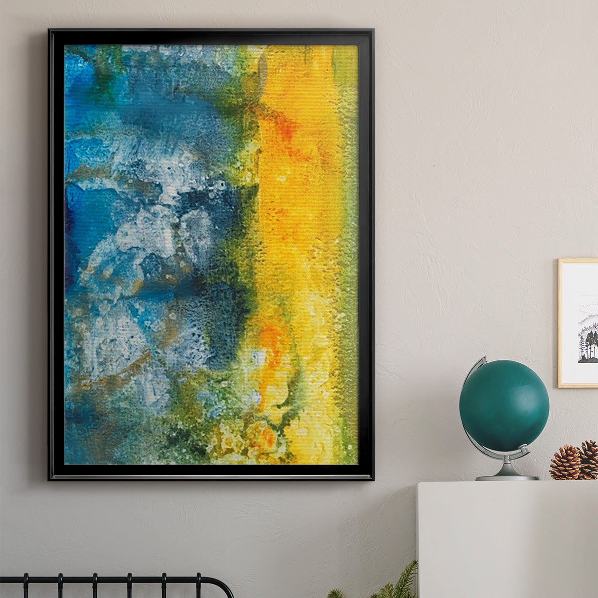 Aquatic Energy II - Modern Framed Canvas Print