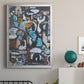 California Beach Blue Glass - Modern Framed Canvas Print