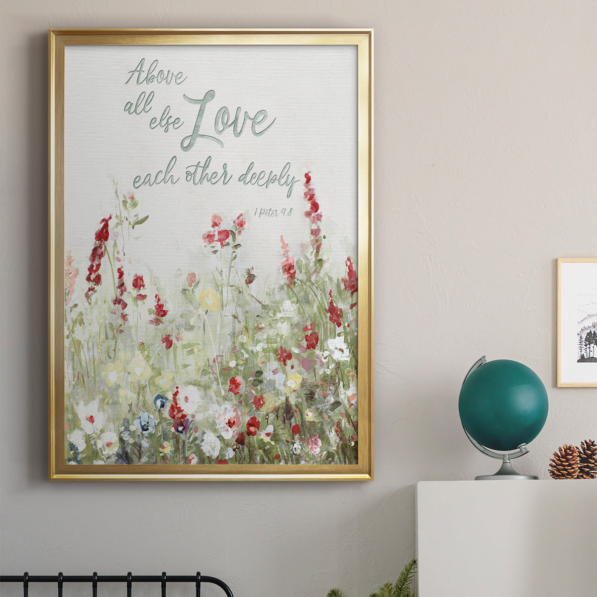 Love Meadow - Modern Framed Canvas Print