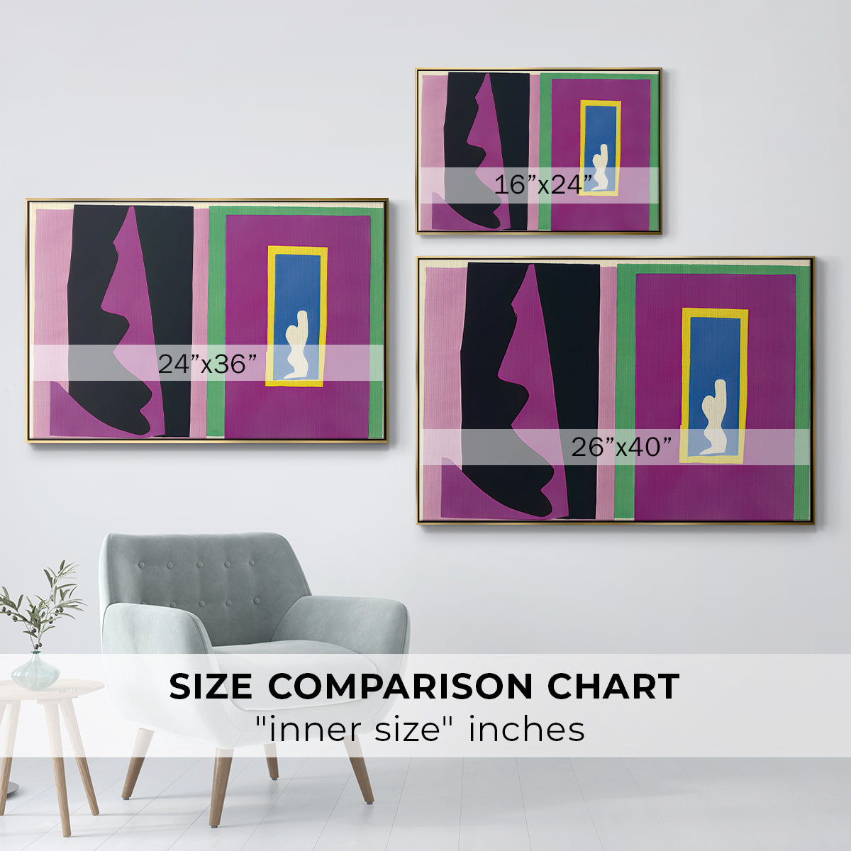 Destiny (Le destin), from Jazz, 1947 - Floater Framed Canvas Print