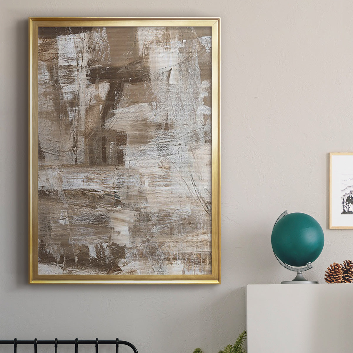 Bronzed II - Modern Framed Canvas Print