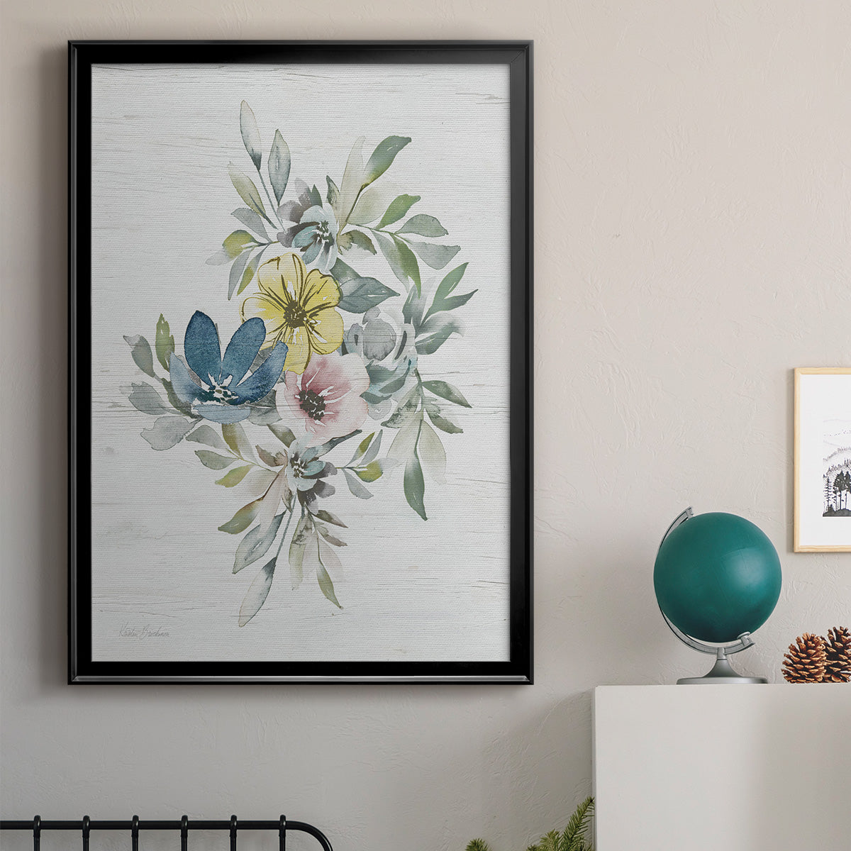 Spring Meadow Arrangement II - Modern Framed Canvas Print