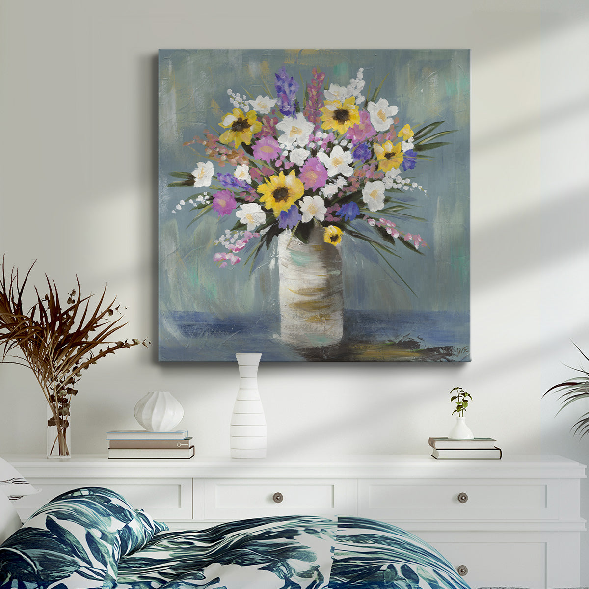 Mixed Pastel Bouquet I - Canvas Art Print