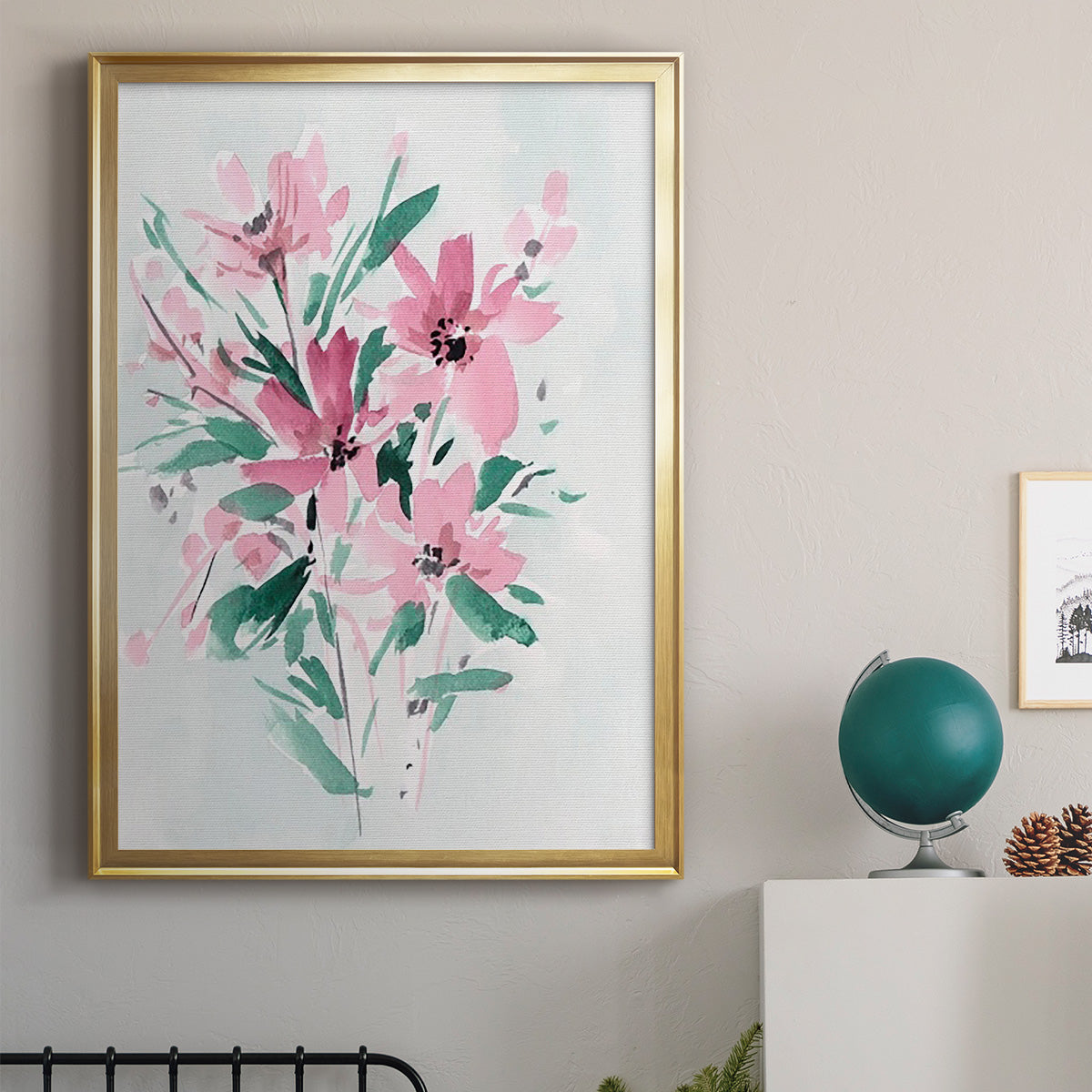 Posy Blooms IV - Modern Framed Canvas Print