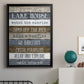Simple Lake Rules - Modern Framed Canvas Print