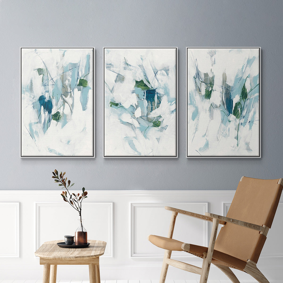 Ice Cavern I - Floater Framed Canvas Set