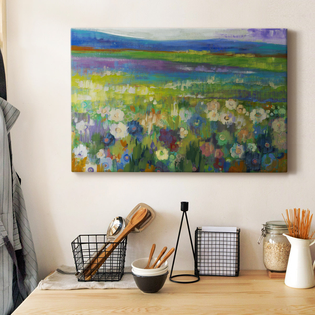 Flowerfields Premium Gallery Wrapped Canvas - Ready to Hang