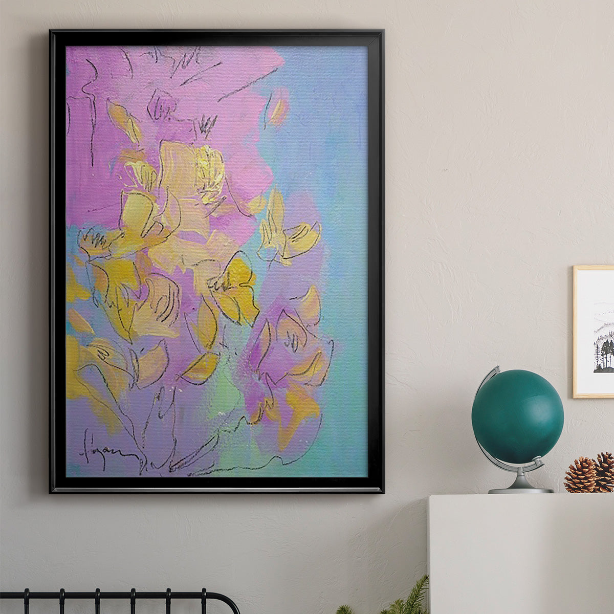 Dancing Heart - Modern Framed Canvas Print