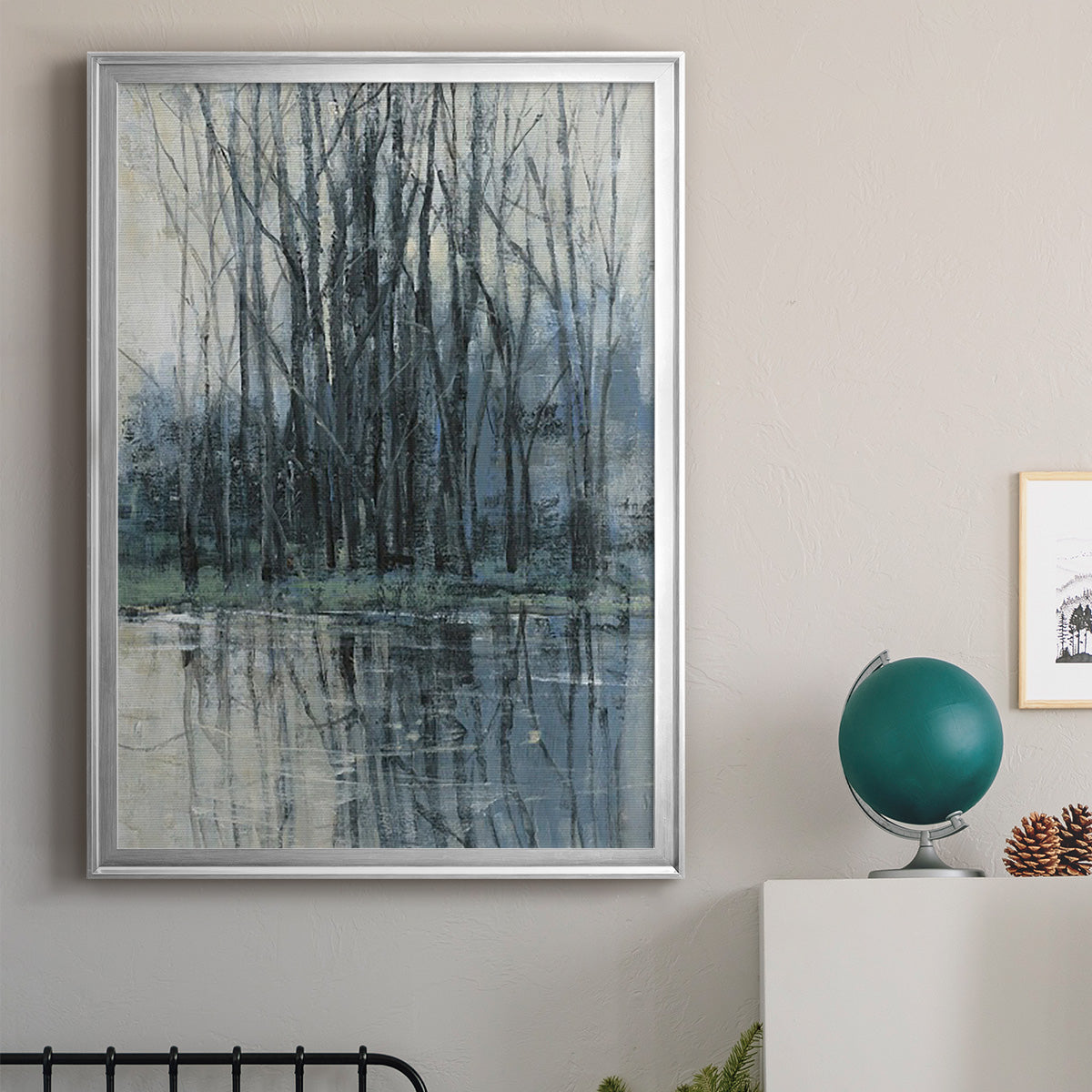 Morning Drizzle II - Modern Framed Canvas Print