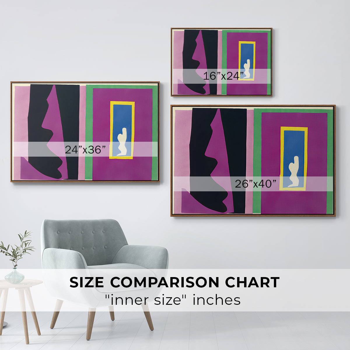 Destiny (Le destin), from Jazz, 1947 - Floater Framed Canvas Print