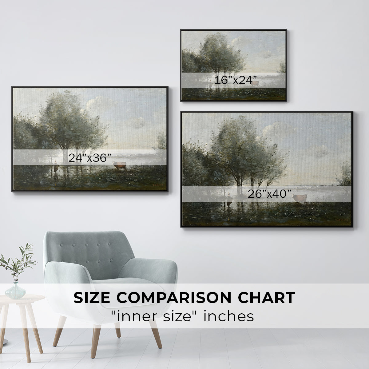 The Marsh (Le Marais), c. 1865-1870 - Floater Framed Canvas Print