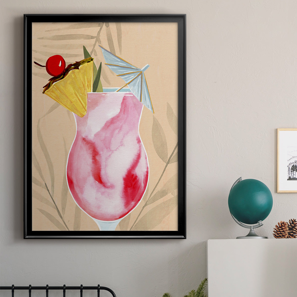 Tropical Cocktail II - Modern Framed Canvas Print