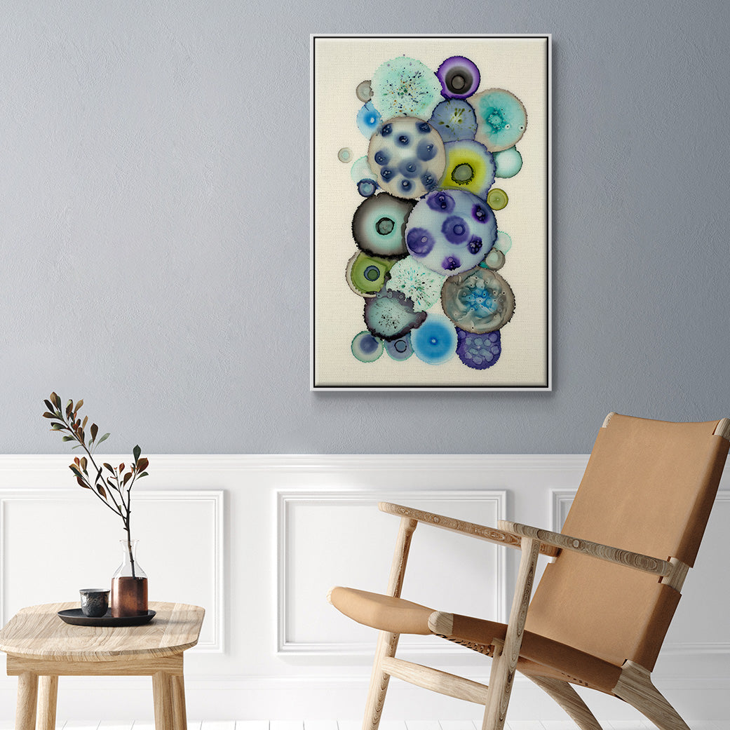 Geodes II - Framed Premium Gallery Wrapped Canvas L Frame - Ready to Hang